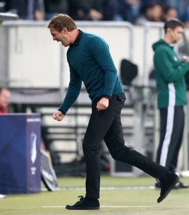 Football Europe League TSG 1899 Hoffenheim Istanbul Basaksehir Group C at 19 10 2017 in the Wirsol Rhine Neckar Arena xmdx Julian Nagelsmann team manager 1899 Hoffenheim After the 3 0 Results goal celebration TSG 1899 Hoffenheim Istanbul Basaksehir