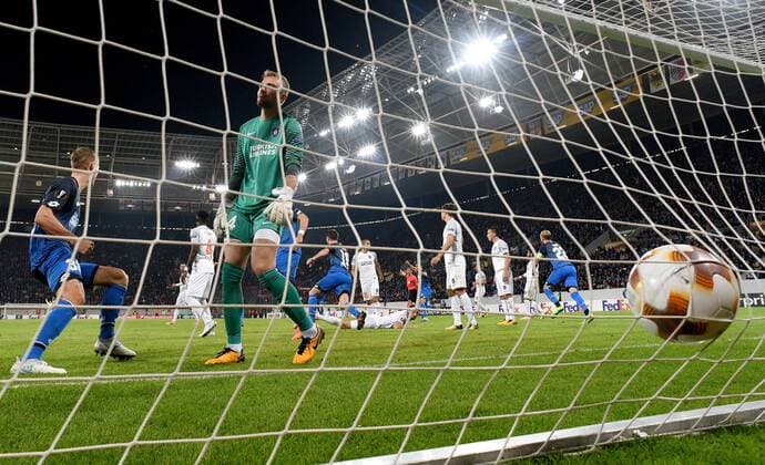 19 10 2017 xfux Football Europe League TSG 1899 Hoffenheim Istanbul Basaksehir FK emspor v l Benjamin Huebner 1899 Hoffenheim Mert Istanbul Basaksehir FK Goal Scored goal to 1 0 Sinsheim