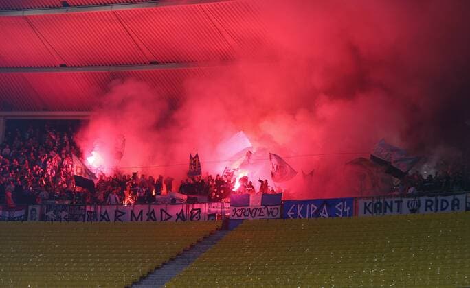 Bilder des Tages - SPORT SOCCER - EL, A.Wien vs Rijeka VIENNA,AUSTRIA,19.OCT.17 - SOCCER - UEFA Europa League, FK Austria Wien vs HNK Rijeka. Image shows fans. GEPAxpictures xChristianxOrt