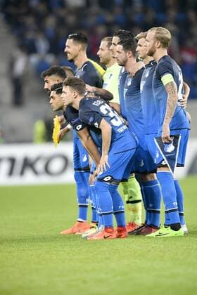 Team photo TSG from the Side TSG 1899 Hoffenheim vs Istanbul BB Medipol Basaksehir Europe League 19 10 2017 TSG 1899 Hoffenheim vs Istanbul BB Medipol Basaksehir