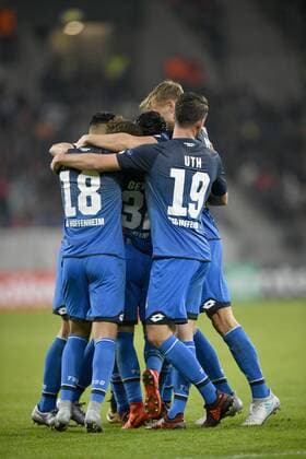 goal to 1 0 through Benjamin Hübner TSG 1899 Hoffenheim goal celebration TSG 1899 Hoffenheim vs Istanbul BB Medipol Basaksehir Europe League 19 10 2017 TSG 1899 Hoffenheim vs Istanbul BB Medipol Basaksehir