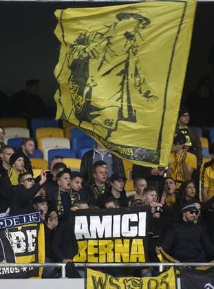 October 19, 2017 - Fans of the Young Boys reacts after goal during the UEFA Europa League Group B soccer match between FC Dynamo Kyiv and FC Young Boys at the NSK Olimpiyskyi in Kyiv, Ukraine, October 19, 2017 The UEFA Europa League Group B soccer match between FC Dynamo Kyiv and FC Young Boys at the NSK Olimpiyskyi in Kyiv. - ZUMAs334 80533918st Copyright: xAnatoliixStepanovx