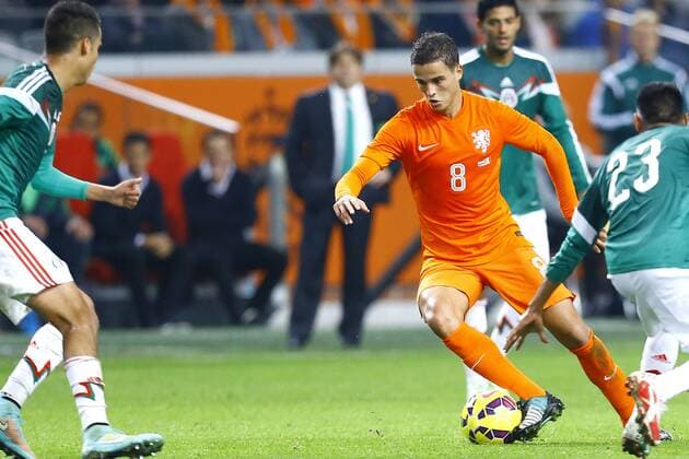 Amsterdam - Nederland - Mexico 2-3, Voetbal, interland, oefenwedstrijd , seizoen 2014-2015 , 12-11-2014 , Amsterdam Arena , Nederlands elftal speler Ibrahim Afellay (m). nederland - mexico *** Amsterdam The Netherlands Mexico 2 3 Football interland practice match season 2014 2015 12 11 2014 Amsterdam Arena Dutch elftal player Ibrahim Afellay M The Netherlands Mexico 