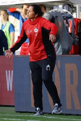 Wiesbaden Soccer World Cup Women World Cup Qualification Germany vs Iceland Steffi Jones Germany