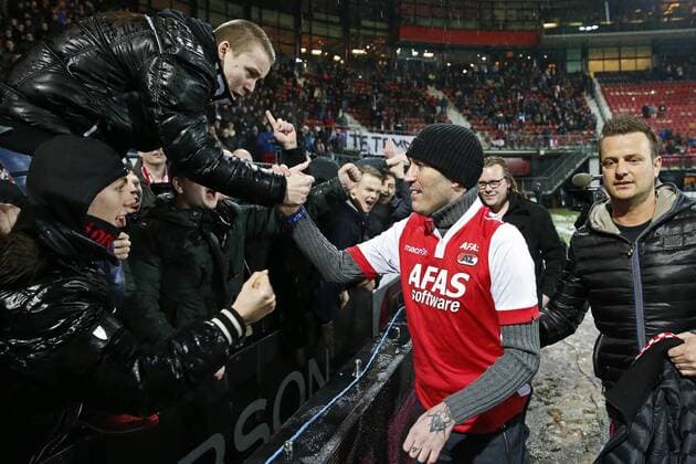 Alkmaar 17 01 2015 AZ FC COURT OF JUSTICE AFAS Stadium 2 0 goodbye from Fernando Ricksen AZ COURT OF JUSTICE