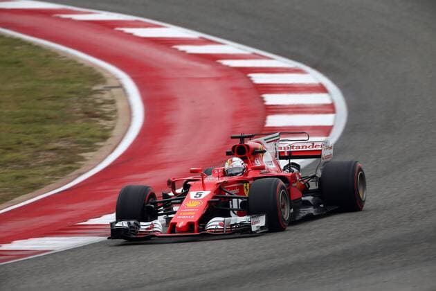 20.10.2017 - Free Practice 1, Sebastian Vettel (GER) Scuderia Ferrari SF70H United States Grand Prix, Austin 19 - 22 October 2017 20.10.2017 - Free Practice 1, Sebastian Vettel (GER) Scuderia Ferrari SF70H 