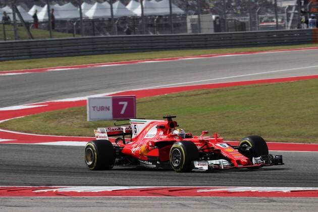 20.10.2017 - Free Practice 2, Sebastian Vettel (GER) Scuderia Ferrari SF70H United States Grand Prix, Austin 19 - 22 October 2017 20.10.2017 - Free Practice 2, Sebastian Vettel (GER) Scuderia Ferrari SF70H 
