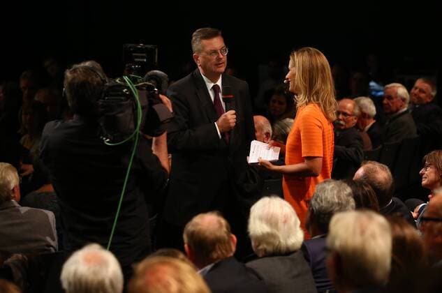 20 10 2017 Deutsche Akademie für Fussbalkultur Football Academy Award Winner Walter Bensemann Prize 2015 JüRa Katrin Müller Hohenstein Moderator Reinhard Grindel President DFB