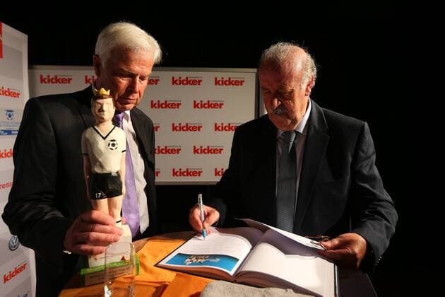 20 10 2017 Deutsche Akademie für Fussbalkultur Football Academy Award Winner Walter Bensemann Prize 2015 JüRa Vicente del Bosque Trainer Rainer Holzschuh kicker Editor and Jury Chairman