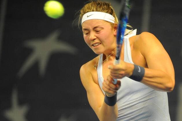 Carina Witthoeft GER in the semi-finals Womens Singles of the WTA Tour BGL BNP Paribas Luxembourg Open 2017 against Pauline Parmentier FRA on 20 10 17 in Luxembourg Luxembourg Copyright: xPeterxFranzx Eibner-Pressefotox EP_pfz