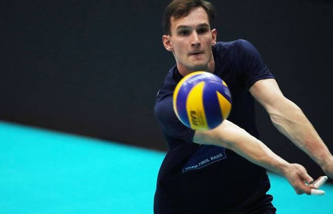 VOLLEYBALL - VBL, Tirol vs Ingersoll INNSBRUCK,AUSTRIA,21.OCT.17 - VOLLEYBALL - VBL, Hypo Tirol AlpenVolleys vs TV Ingersoll Buehl. Image shows . GEPAxpictures xAndreasxPranter
