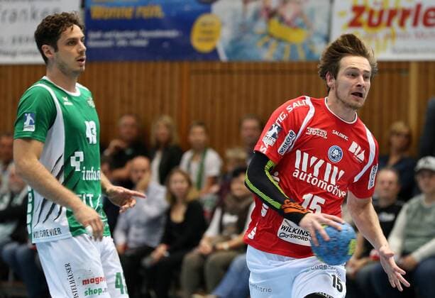 v li Benedikt Brielmeier DJK Rimpar Wolves Milan Kotrc Bergischer HC DKB 2 Handball Bundesliga DJK Rimpar Wölfe Bergischer HC xfsx