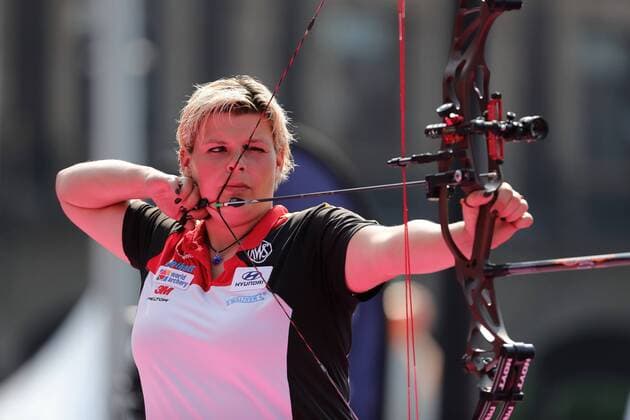 Themen der Woche - SPORT Bilder des Tages - SPORT Bogenschießen, WM in Mexiko German Kristina Heigenhauser competes before Danish Sarah Sonnichsen for the bronze medal during the women s composite bow competition of the 2017 World Archery Championships, in Mexico City, Mexico, 21 October 2017. 2017 World Archery Championships in Mexico City !ACHTUNG: NUR REDAKTIONELLE NUTZUNG!  Copyright: xJosexMendezx MEX01 20171022-636442404486065716