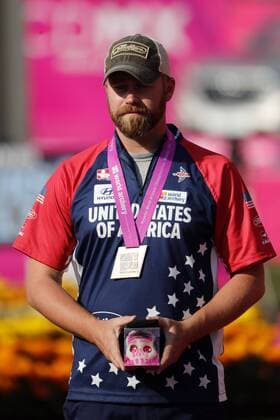 Bogenschießen, WM in Mexiko US Braden Gellenthien wins the bronze medal during the men s composite bow competition of the 2017 World Archery Championships, in Mexico City, Mexico, 21 October 2017. 2017 World Archery Championships in Mexico City !ACHTUNG: NUR REDAKTIONELLE NUTZUNG!  Copyright: xJosexMendezx MEX01 20171022-636442412653705888