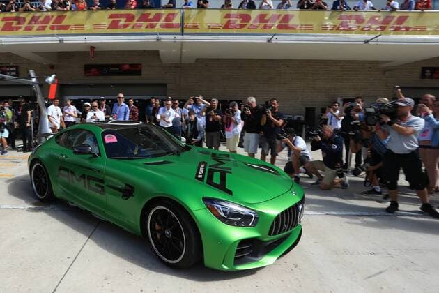 22nd October 2017, Circuit of the Americas, Austin, USA; American Formula One Grand Prix, Race Day; Usain Bolt and Lewis Hamilton Hot Laps  ActionPlus11943281