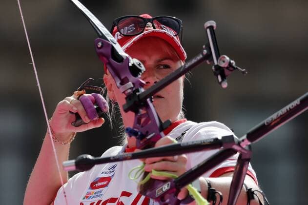 Bogenschießen, WM in Mexiko Russian Ksenia Perova competes for the gold medal against South Korean Chang Hye Jin during the World Archery Championships 2017 individual women s recurve bow outdoor event in Mexico City, Mexico, 22 October 2017. World Archery Champioships 2017 in Mexico City !ACHTUNG: NUR REDAKTIONELLE NUTZUNG!  Copyright: xJoséxMéndezx CMX042 20171023-636443192627229414