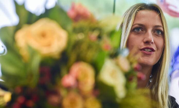 Czech tennis player Petra Kvitova speaks to journalists during the press conference PK Pressekonferenz after the season, in Prague, Czech Republic, on October 24, 2017. (CTKxPhoto VitxSimanek) CTKPhotoP201710240604401  VIS 002