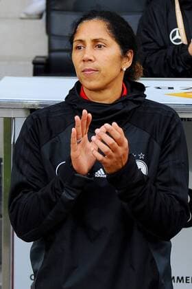 Bundestrainerin Steffi Jones GER Germany Grossaspach Sport Soccer National Team Women World Cup Qualification Germany vs Faeroer on 24 10 2017 mechatronics Arena