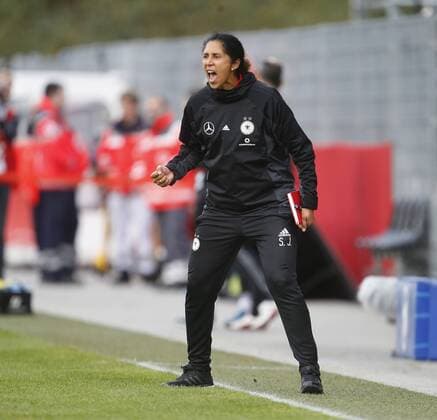 Jubilee Bundestrainerin Steffi Jones GER Germany Faroe Islands Football International Friendlies 2017 World Cup Qualification Großaspach GER 24 10 2017