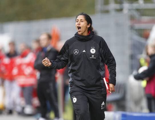 Jubilee Bundestrainerin Steffi Jones GER Germany Faroe Islands Football International Friendlies 2017 World Cup Qualification Großaspach GER 24 10 2017