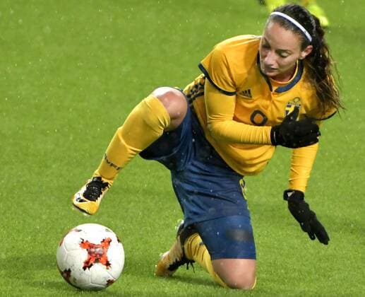 Boras Sweden 2017-10-24 World Cup Qualification 2017 18 Sweden(SWE)Hungary(HUN) Kosovare Asllani(SWE) PHOTO BOBBO LAUHAGE KOD 0300003 COPYRIGHT KAMERAPRESS.SE KP0300003 