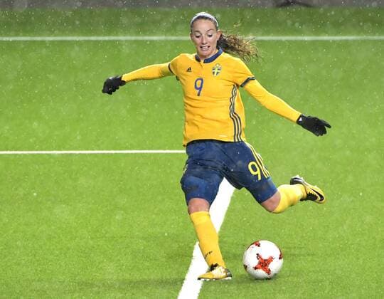 Boras Sweden 2017-10-24 World Cup Qualification 2017 18 Sweden(SWE)Hungary(HUN) Kosovare Asllani(SWE) PHOTO BOBBO LAUHAGE KOD 0300003 COPYRIGHT KAMERAPRESS.SE KP0300003 