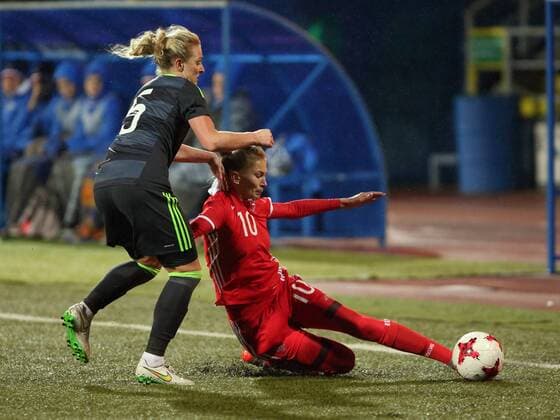 October 24, 2017 - St. Petersburg, Russia - October 24, 2017. St. Petersburg, Russia. Women s World Cup 2019 in football. Qualifying tournament. Russia-Wales. Russia-Wales. Women s World Cup 2019.  - ZUMAl75_ 20171024_zaf_l75_128 Copyright: xAlexanderxKulebyakinx