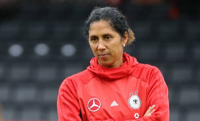 Aspach Soccer World Cup Women Qualification Germany vs Faroe Islands Steffi Jones Germany