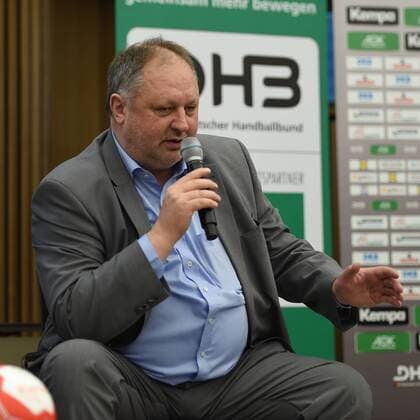 Men s World Cup Germany Spain in Berlin Press Conference DHB President Andreas Michelmann 25 10 17 Copyright: xMichaelxHundtx xMatthiasxKochx