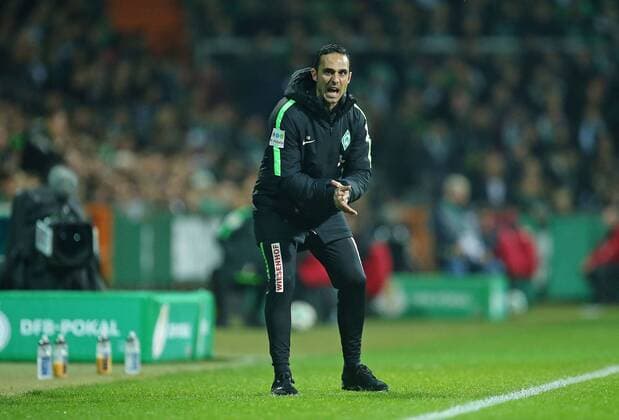 Bremen Germany 25 10 2017 DFB Pokal 2 Round SV Werder Bremen TSG 1899 Hoffenheim Coach Alexander Nouri Werder Bremen DeFodi035