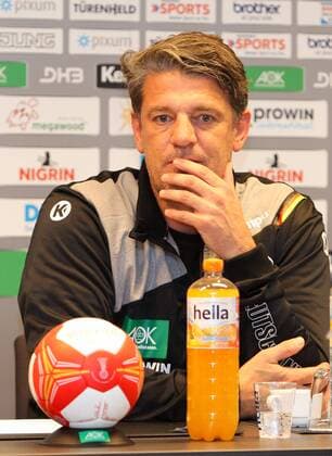 Leipzig 27 10 2017 Lindner Hotel Handball Womens press conference in the run-up to the Handball World Cup 2017 In the image of goalkeeper Jan Heupert Germany
