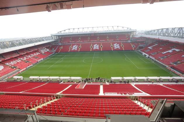 PXL_Anfield football stadium 15.10.2017., Liverpool, England - Anfield is a football stadium which has a seating capacity of 54,074 making it the sixth largest football stadium in England. It has been the home of Liverpool F.C. since their formation in 1892. It was originally the home of Everton F.C. from 1884 to 1891. The stadium has four stands: the Spion Kop, Main Stand, The Centenary Stand (later to be renamed The Kenny Dalglish Stand) and Anfield Road.  LukaxStanzl PIXSELL