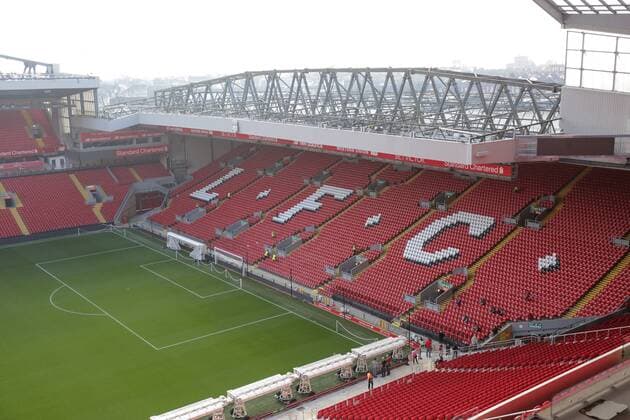 PXL_Anfield football stadium 15.10.2017., Liverpool, England - Anfield is a football stadium which has a seating capacity of 54,074 making it the sixth largest football stadium in England. It has been the home of Liverpool F.C. since their formation in 1892. It was originally the home of Everton F.C. from 1884 to 1891. The stadium has four stands: the Spion Kop, Main Stand, The Centenary Stand (later to be renamed The Kenny Dalglish Stand) and Anfield Road.  LukaxStanzl PIXSELL