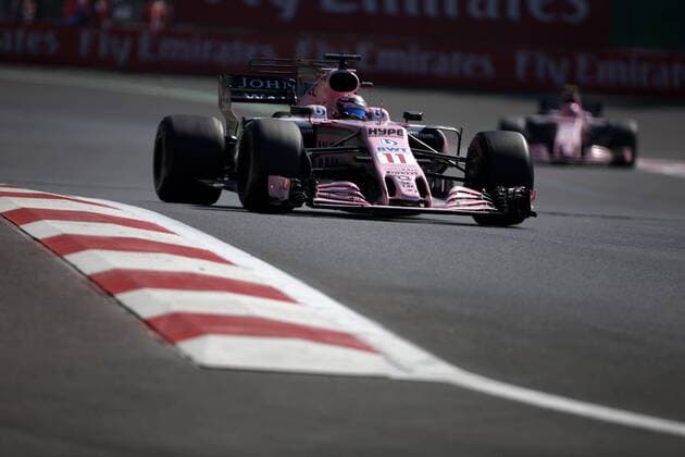 27.10.2017 - Free Practice 2, Sergio Perez (MEX) Sahara Force India F1 VJM010 and Esteban Ocon (FRA) Sahara Force India F1 VJM10 Mexican Grand Prix, Mexico City 26 - 29 October 2017 27.10.2017 - Free Practice 2, Sergio Perez (MEX) Sahara Force India F1 VJM010 and Esteban Ocon (FRA) Sahara Force India F1 VJM10 