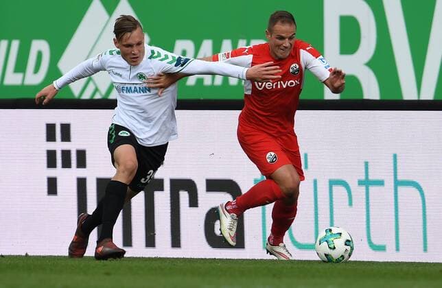 28 10 2017 Football Season 2017 2018 2 Football Bundesliga 12 Gameday SpVgg Greuther Fürth Cloverleaf SV Sandhausen SVS David Room 39 SpVgg Greuther Fürth Manuel Stiefler 21 SV Sandhausen