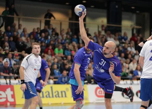 Timur Dibirov 31, RUS during their Handball Finland - Russia World Championship WM Weltmeisterschaft 2019 Qualification match in Energia Arena 28. October 2017 in Vantaa, Finland.  Copyright: xMattixMatikainenx NP24_00015030