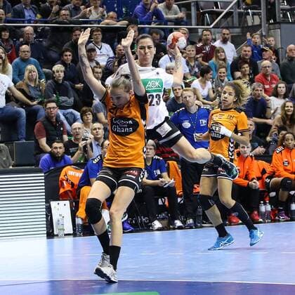 Svenja Huber Germany Handball Germany vs Netherlands at GETEC Arena in Magdeburg Promotion Germany Handball Women Women 28 10 2017