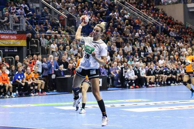 Angie Geschke Germany Handball International Friendlies Germany vs Netherlands in GETEC Arena in Magdeburg Promotion Germany Handball Women Women 28 10 2017