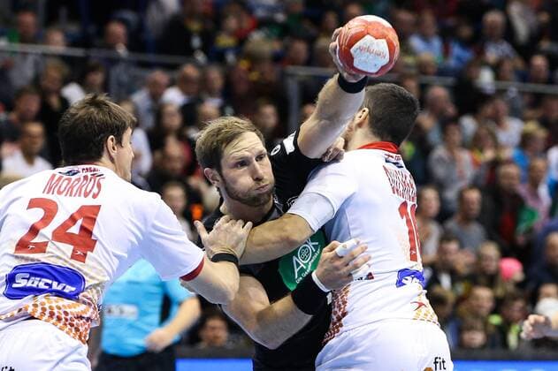 Steffen Weinhold Germany Handball International Match Germany vs Spain in GETEC Arena in Magdeburg Promotion Germany Handball Male Men 28 10 2017