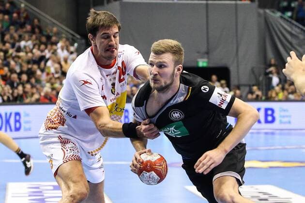 Philipp Weber Germany Handball International Match Germany vs Spain in GETEC Arena in Magdeburg Promotion Germany Handball Male Men 28 10 2017