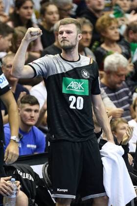 Philipp Weber Germany Handball Internationals Germany vs Spain in GETEC Arena in Magdeburg Single Shot Action Germany Handball Men Men 28 10 2017