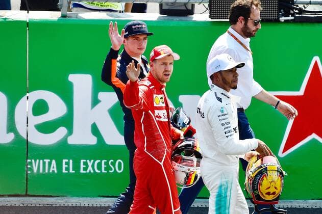 Max Stops NEL 33 Red Bull Racing Sebastian Vettel GER 5 Scuderia Ferrari Lewis Hamilton GB 44 Mercedes AMG Petronas Motorsport Qualifying Motorsport Formula 1 28 10 2017 MEXICO Copyright: xAndre Eibner-Pressefotox EP_JAE