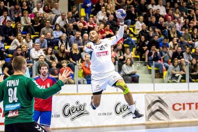 28 10 2017 BSZF Suedstadt Maria Enzersdorf AUT Handball Testspiel Oesterreich vs Serbia in the picture Julian Ranftl AUTOTHERAPY international friendly handball match between Austria and Serbia at the BSZF Suedstadt Maria Enzersdorf Austria on 2017 10 28 Maria Enzersdorf  EP_puc