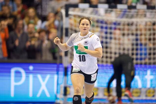 Handball Magdeburg 28 10 2017 Internationals National Team DHB Women Germany GER Netherlands NED Anna Loerper Germany No 10 Jubilation