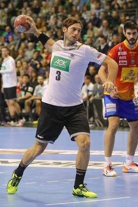 Germany Berlin Max Schmeling Halle Handball Mens National Team Season 2017 2018 Germany GER Spain ESP Uwe Gensheimer GER Seven-meter