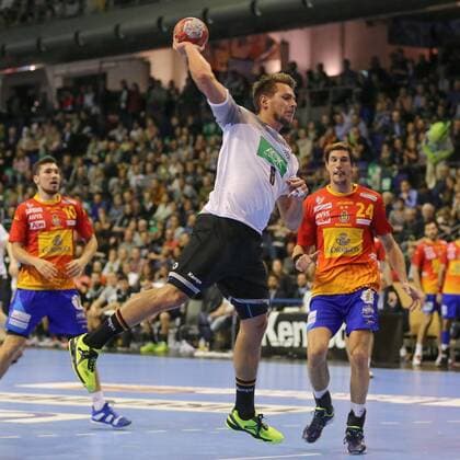 Germany Berlin Max Schmeling Halle Handball National Team Men Season 2017 2018 Germany GER Spain ESP Yves Kunkel GER Viran Morros de Argila ESP