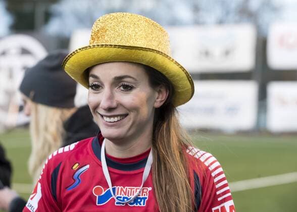 Fußball, Damen, Linköping feiert den Gewinn der schwedischen Meisterschaft 171029 Linköpings Kosovare Asllani jublar efter SM guld i fotbollsmatchen i damallsvenskan mellan Kvarnsveden och Linköping den 29 oktober 2017 i Borlänge.  Copyright: DANIELxERIKSSON BB171029DR051