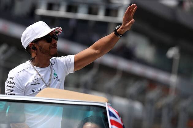 Formel 1, GP Mexiko, vor dem Start 29.10.2017 - Lewis Hamilton (GBR) Mercedes AMG F1 W08 Mexican Grand Prix, Mexico City 26 - 29 October 2017 29.10.2017 - Lewis Hamilton (GBR) Mercedes AMG F1 W08 