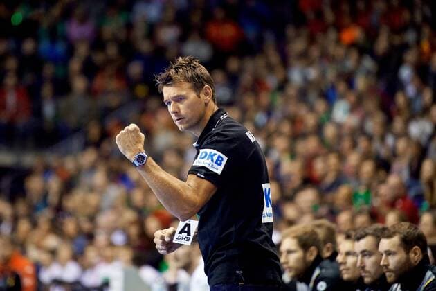 Handball Berlin 29 10 2017 Internationals National Team DHB Germany GER Spain ESP Christian Prokop Germany Coach Jubel