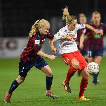 Soccer Women 1 Bundesliga Season 2017 18 6 Round 1 FFC Turbine Potsdam 1 FFC Frankfurt Caroline Siems No 3 1 FFC Turbine Potsdam Kathrin Hendrich No 4 1 FFC Frankfurt 30 10 17 Copyright: xMichaelxHundtx xMatthiasxKochx